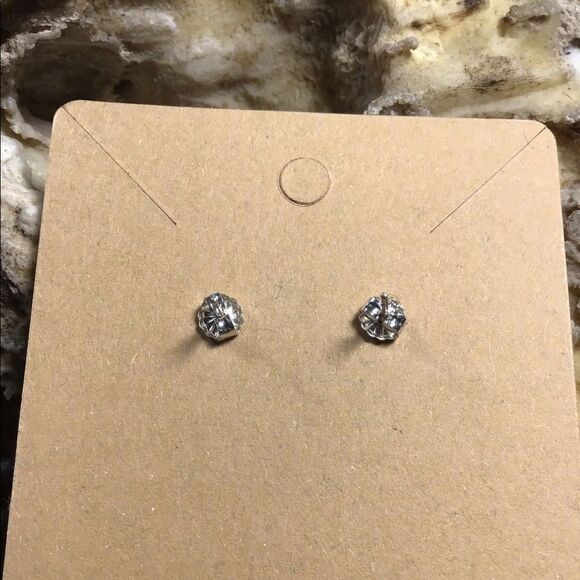 Earrings, NEW Pink Quartz Oval Earring Studs w Sterling Silver, Handmade, Artisa - Picture 5 of 6